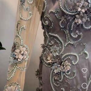 Two piece couture formal gown